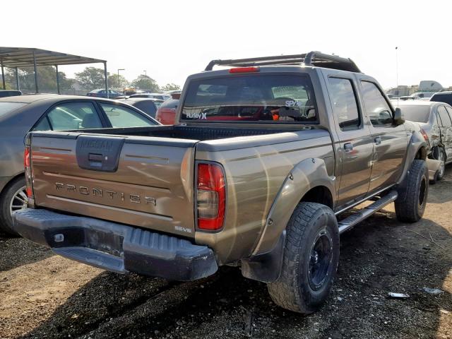 1N6ED27T91C344168 - 2001 NISSAN FRONTIER C GOLD photo 4