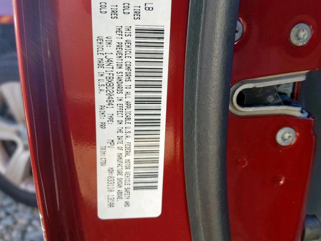 1J4NT1FBXBD204841 - 2011 JEEP COMPASS SP 勃艮第红 照片 10