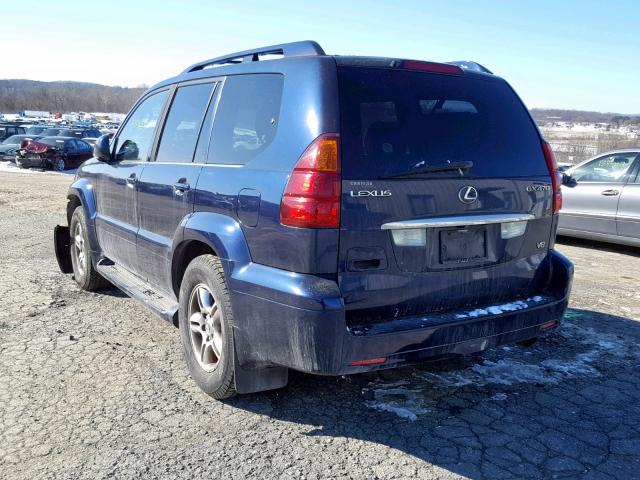 JTJBT20X060101053 - 2006 LEXUS GX 470 BLUE photo 3