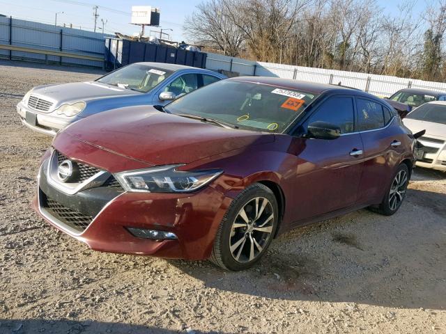 1N4AA6AP2HC403851 - 2017 NISSAN MAXIMA 3.5 MAROON photo 2