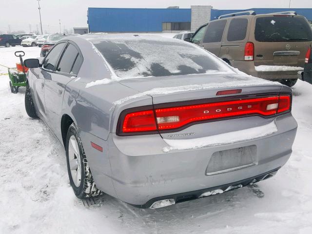 2C3CDXHG5DH705765 - 2013 DODGE CHARGER SX SILVER photo 3