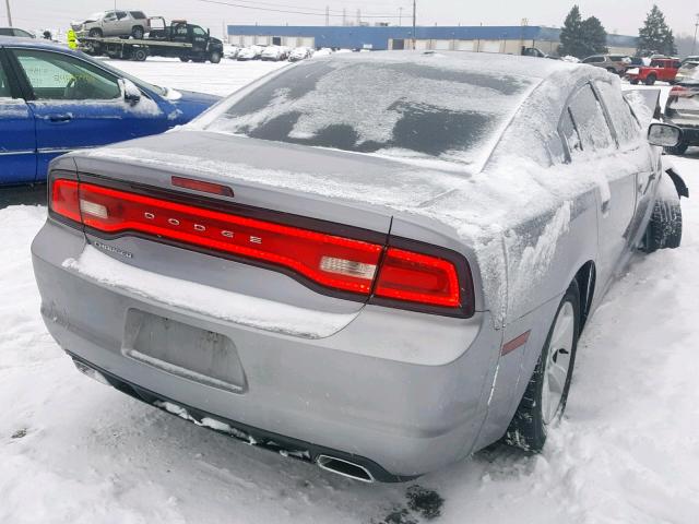 2C3CDXHG5DH705765 - 2013 DODGE CHARGER SX SILVER photo 4