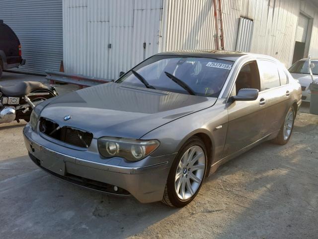 WBAGN63535DS60125 - 2005 BMW 745 LI GRAY photo 2