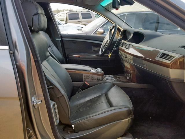 WBAGN63535DS60125 - 2005 BMW 745 LI GRAY photo 5