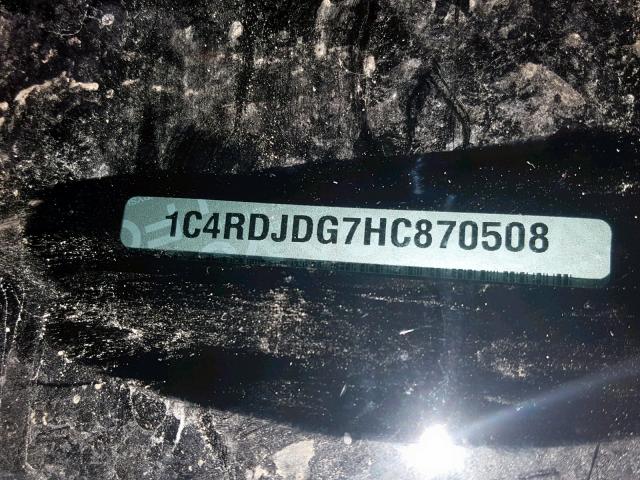 1C4RDJDG7HC870508 - 2017 DODGE DURANGO GT BLACK photo 10