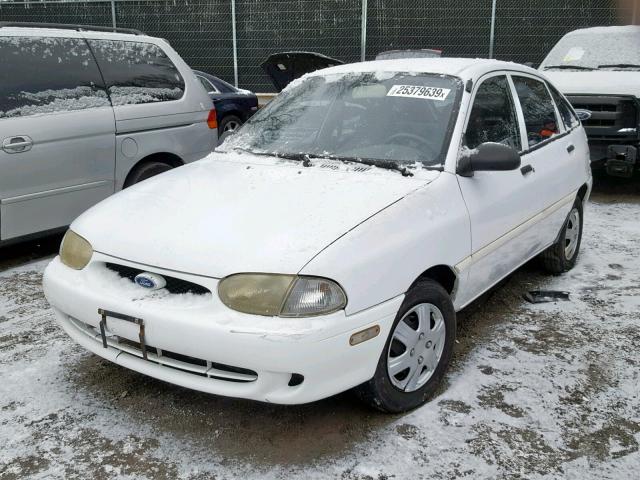 KNJLT06H9V6201480 - 1997 FORD ASPIRE WHITE photo 2