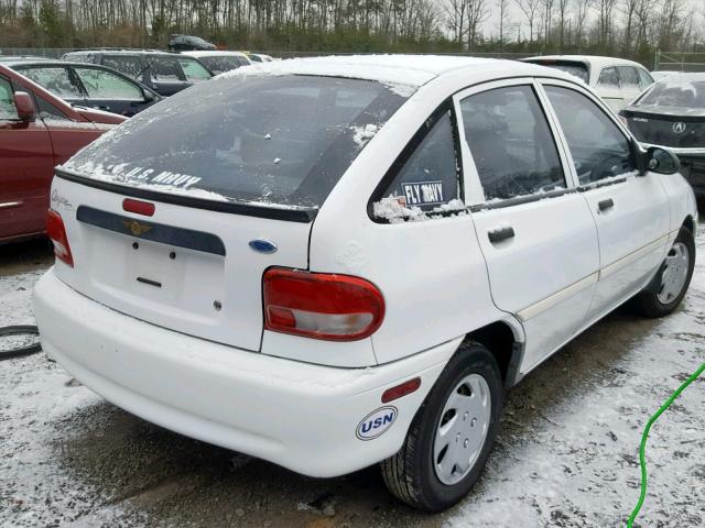 KNJLT06H9V6201480 - 1997 FORD ASPIRE WHITE photo 4