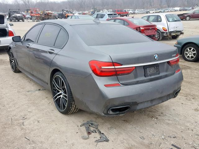 WBA7F0C55GGM20498 - 2016 BMW 750 I GRAY photo 3