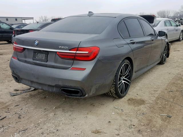 WBA7F0C55GGM20498 - 2016 BMW 750 I GRAY photo 4