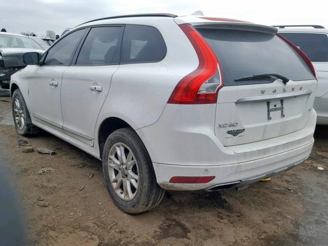 YV440MDJ7G2848609 - 2016 VOLVO XC60 T5 WHITE photo 3