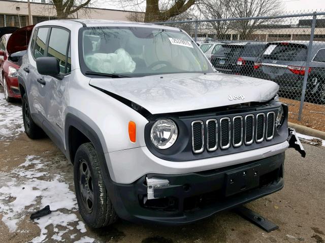 ZACCJBABXJPJ54794 - 2018 JEEP RENEGADE S ვერცხლისფერი ფოტო 1