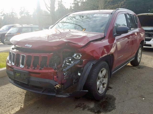 1C4NJCBA9ED789307 - 2014 JEEP COMPASS SP RED photo 2