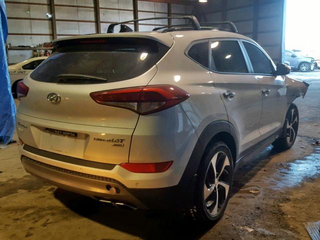 KM8J3CA29GU156078 - 2016 HYUNDAI TUCSON LIM SILVER photo 4