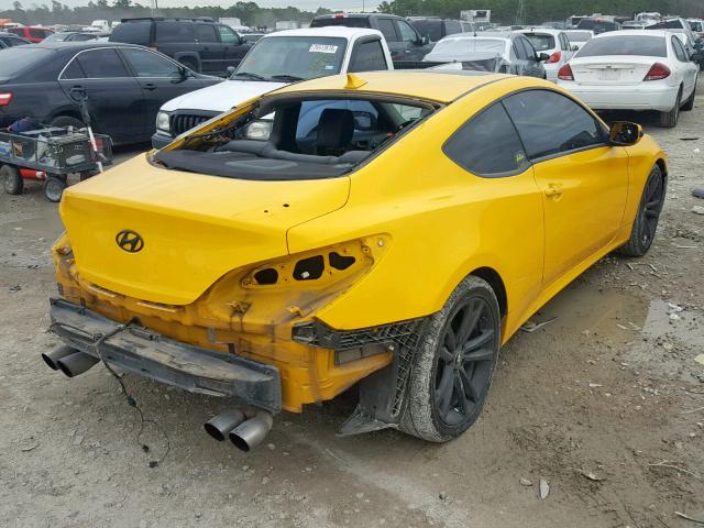 KMHHU6KHXBU061666 - 2011 HYUNDAI GENESIS CO YELLOW photo 4