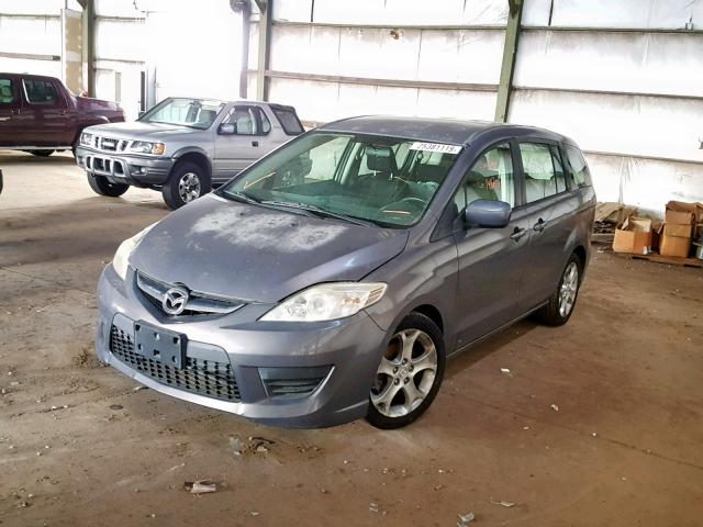 JM1CR2WL1A0366907 - 2010 MAZDA 5 GRAY photo 2