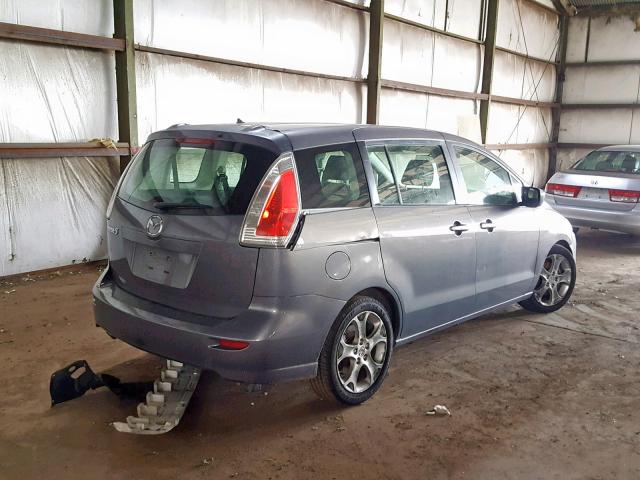 JM1CR2WL1A0366907 - 2010 MAZDA 5 GRAY photo 4