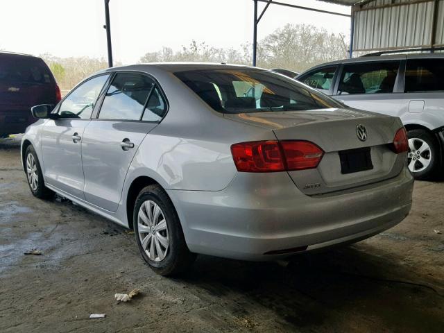 3VW2K7AJ3DM297476 - 2013 VOLKSWAGEN JETTA BASE Արծաթագույն լուսանկար 3