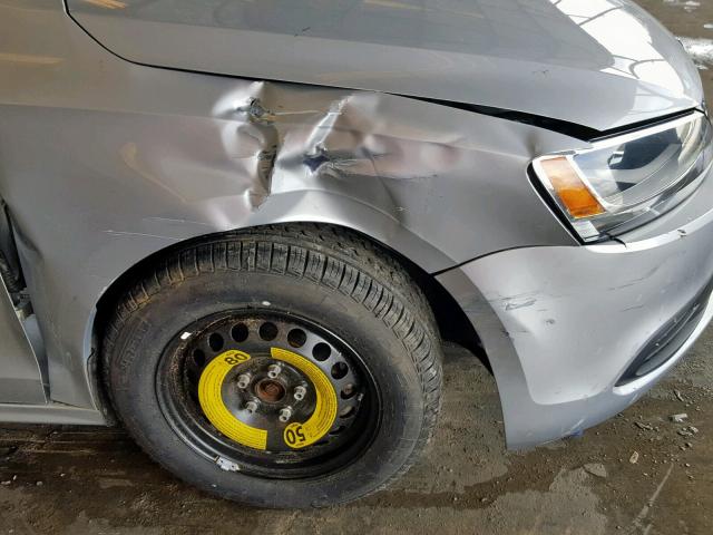 3VW2K7AJ3DM297476 - 2013 VOLKSWAGEN JETTA BASE Արծաթագույն լուսանկար 9