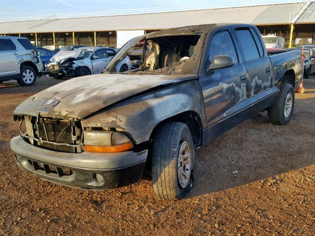 1D7HL38X13S123401 - 2003 DODGE DAKOTA QUA BLACK photo 2