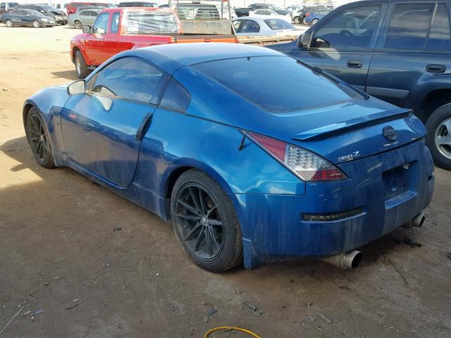 JN1AZ34D13T118699 - 2003 NISSAN 350Z COUPE BLUE photo 3