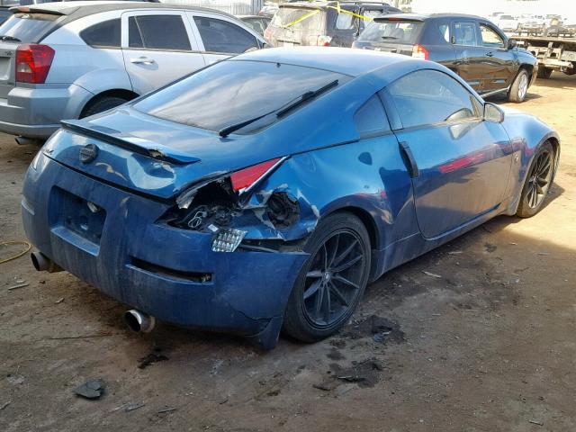 JN1AZ34D13T118699 - 2003 NISSAN 350Z COUPE BLUE photo 4