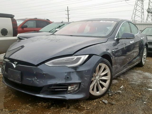 5YJSA1E25GF168945 - 2016 TESLA MODEL S GRAY photo 2