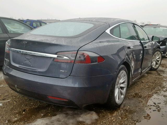 5YJSA1E25GF168945 - 2016 TESLA MODEL S GRAY photo 4