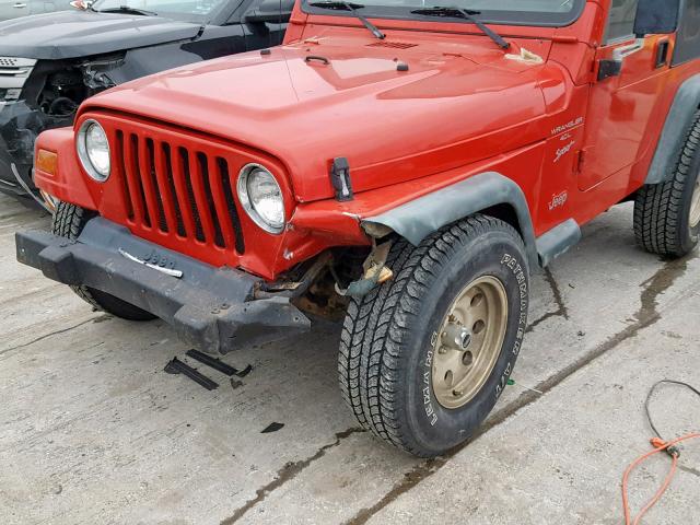 1J4FY19S0XP462681 - 1999 JEEP WRANGLER / RED photo 9