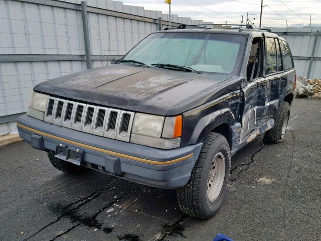 1J4GZ78S1PC536557 - 1993 JEEP GRAND CHER BLACK photo 2