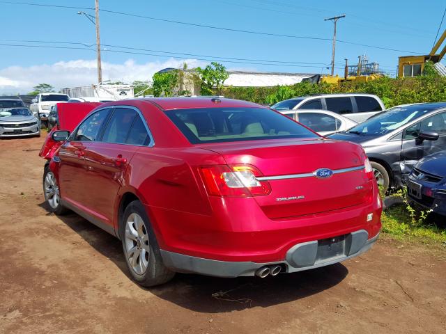 1FAHP2EW4CG111093 - 2012 FORD TAURUS SEL RED photo 3