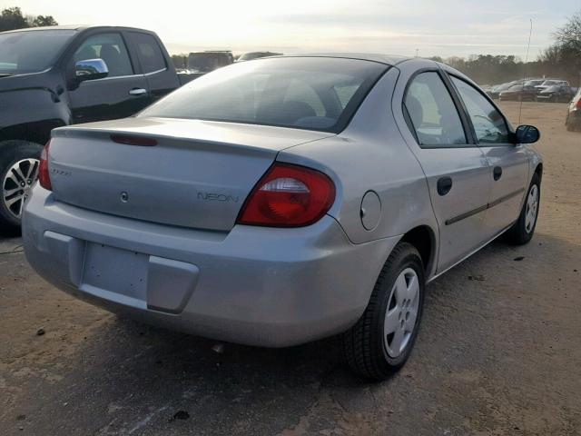 1B3ES26C85D101169 - 2005 DODGE NEON BASE SILVER photo 4