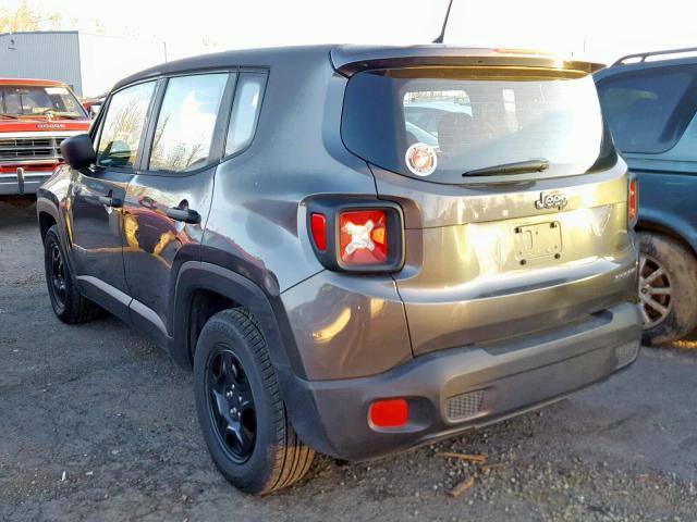 ZACCJAAB3HPF14088 - 2017 JEEP RENEGADE S GRAY photo 3