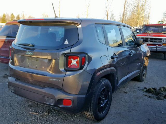 ZACCJAAB3HPF14088 - 2017 JEEP RENEGADE S GRAY photo 4