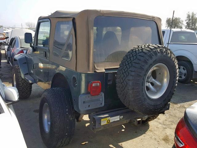 1J4FA39S42P752303 - 2002 JEEP WRANGLER / GREEN photo 3