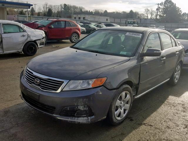 KNAGE228495338139 - 2009 KIA OPTIMA LX GRAY photo 2