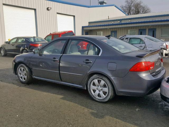 KNAGE228495338139 - 2009 KIA OPTIMA LX GRAY photo 3