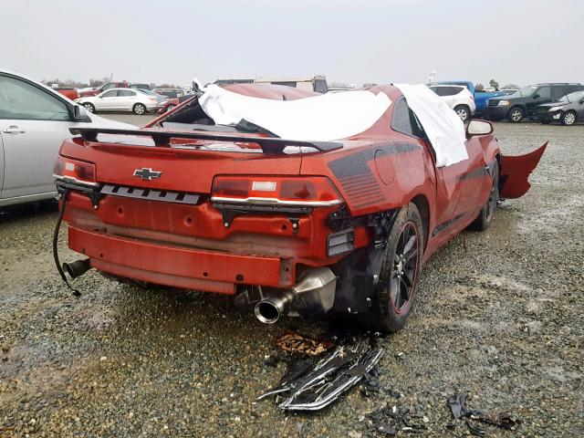 2G1FA1E30E9150633 - 2014 CHEVROLET CAMARO LS RED photo 4