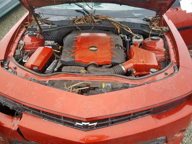 2G1FA1E30E9150633 - 2014 CHEVROLET CAMARO LS RED photo 7