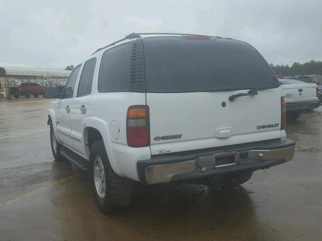 1GNEK13Z22J152883 - 2002 CHEVROLET TAHOE K150 WHITE photo 3