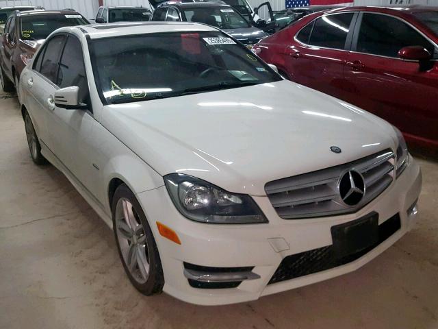 WDDGF4HB1CR212230 - 2012 MERCEDES-BENZ C 250 WHITE photo 1