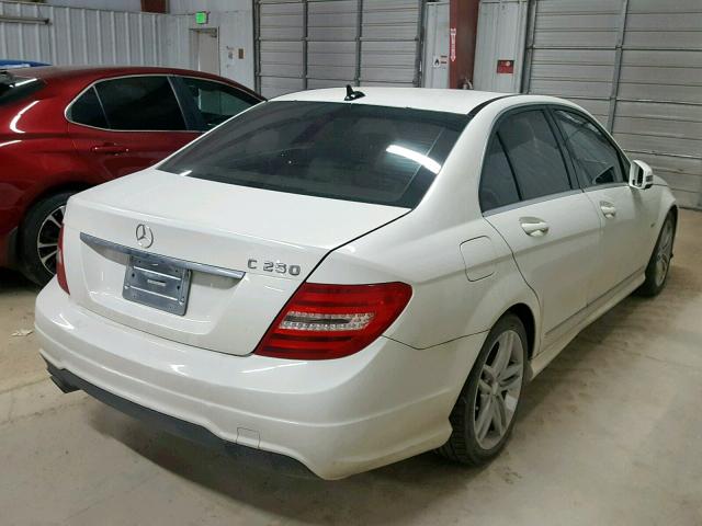 WDDGF4HB1CR212230 - 2012 MERCEDES-BENZ C 250 WHITE photo 4