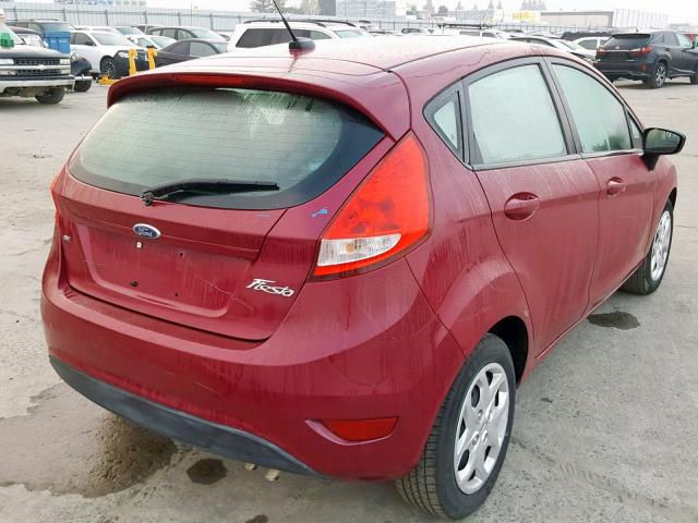 3FADP4EJ3BM200656 - 2011 FORD FIESTA SE BURGUNDY photo 4