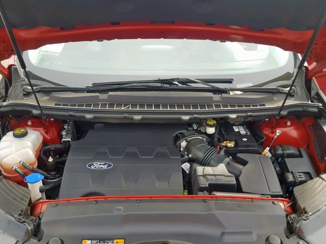 2FMPK3K89FBB77808 - 2015 FORD EDGE TITAN RED photo 7