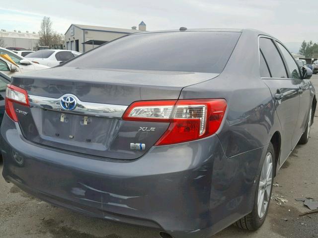 4T1BD1FK4EU100626 - 2014 TOYOTA CAMRY HYBR GRAY photo 4