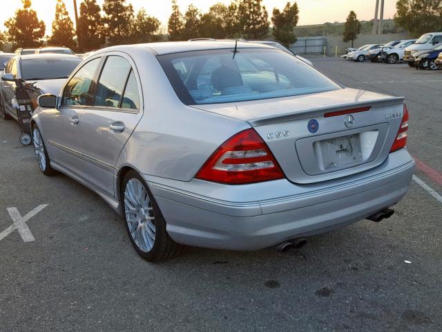 WDBRF76J26F772972 - 2006 MERCEDES-BENZ C 55 AMG SILVER photo 3