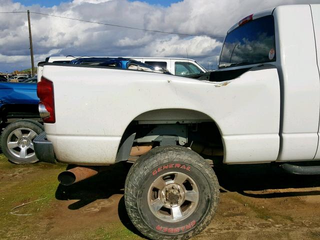 3D7KS29C37G700554 - 2007 DODGE RAM 2500 WHITE photo 9