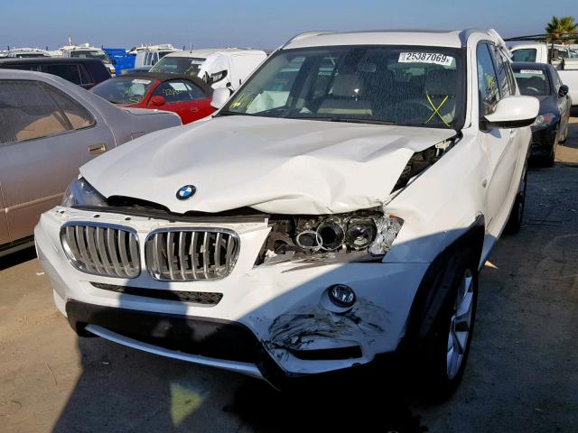 5UXWX7C55EL984532 - 2014 BMW X3 XDRIVE3 WHITE photo 2