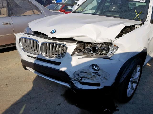 5UXWX7C55EL984532 - 2014 BMW X3 XDRIVE3 WHITE photo 9