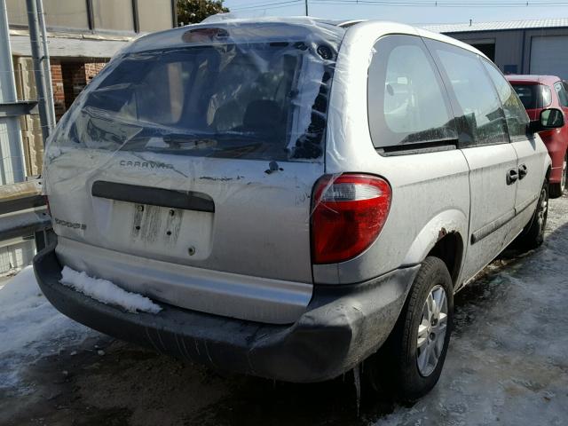 1D4GP25B37B236045 - 2007 DODGE CARAVAN SE SILVER photo 4