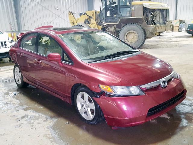 2HGFA16928H523743 - 2008 HONDA CIVIC EXL RED photo 1